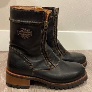 Harley Davidson Women’s Leather Riding Boots. Size 8.